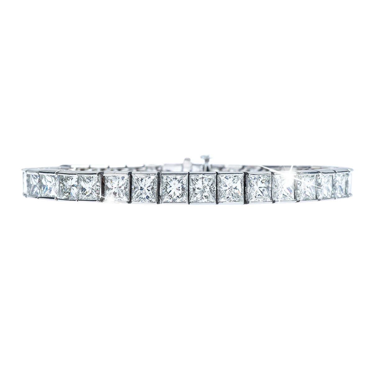 square diamond tennis bracelet